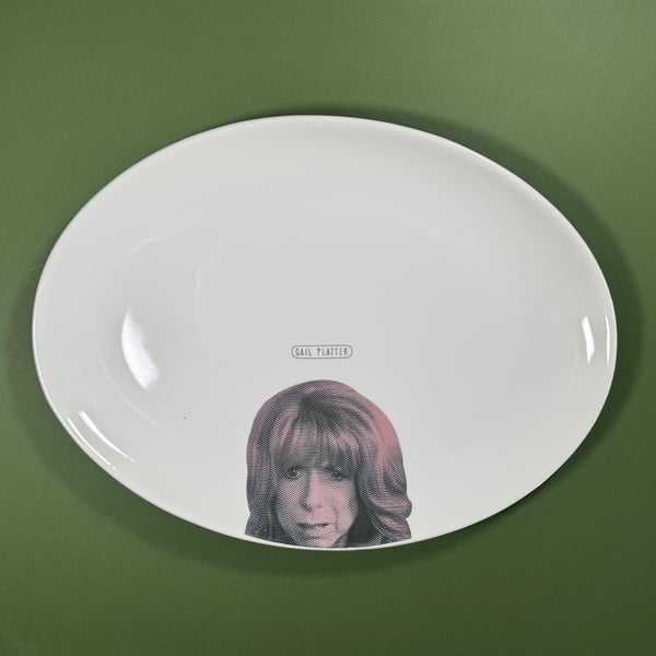 'Gail Platter' ceramic platter featuring Coronation Street's Gail Platt.