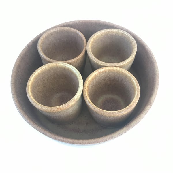 Ceramic Shot Glass and Nibbles Set