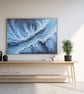 Original textured painting, Abstract Seascape, Acrylic wall art 12x16 inches  - Image 1