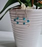 925 Silver & Blue Glass Cats Eye Dangle Earrings Earings Gift Jewellery Jewelry - Image 5