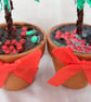 Handmade pair of holly tree decorations. - Image 7