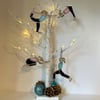 Pilates and Yoga posed decoration in Tiffany Style Glass