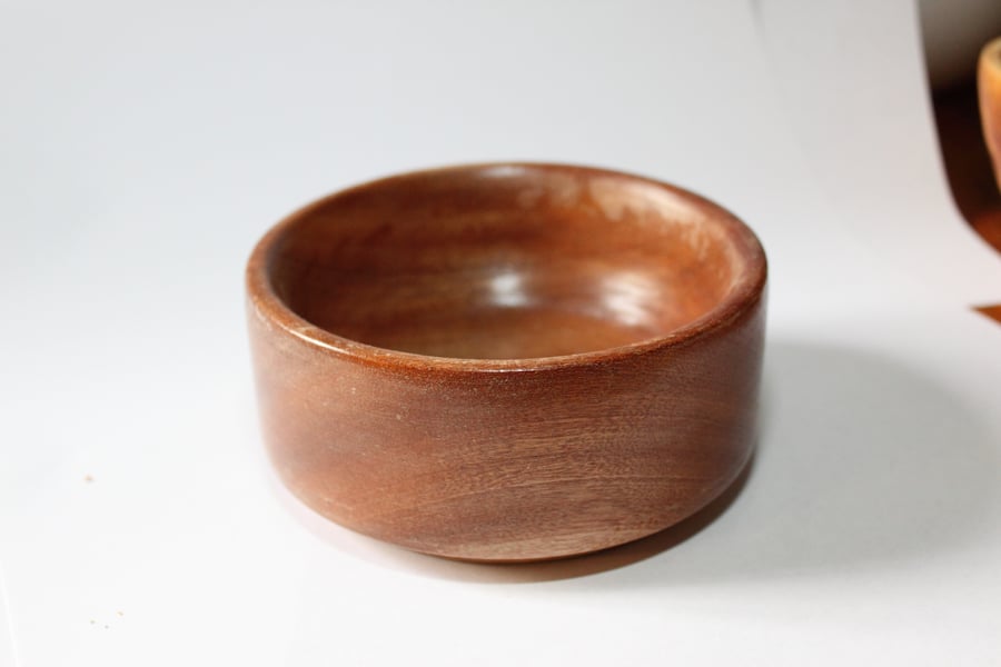 Mahogany Bowl turned from an offcut from a roof joist