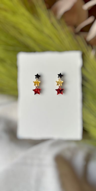 Tiny Star Cascade Drop Acrylic Earrings