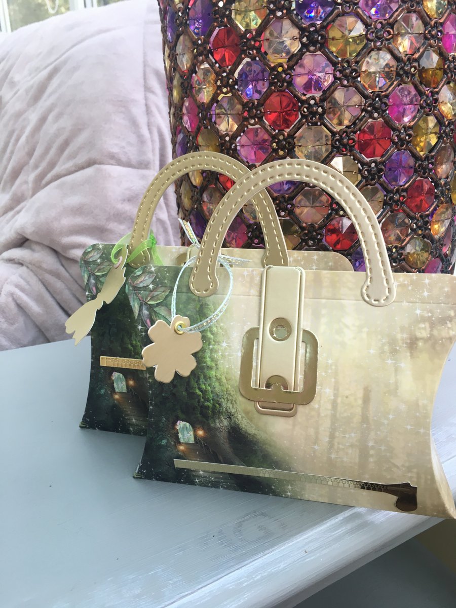 Secret fairy door in a wood handbag style pillow gift box 