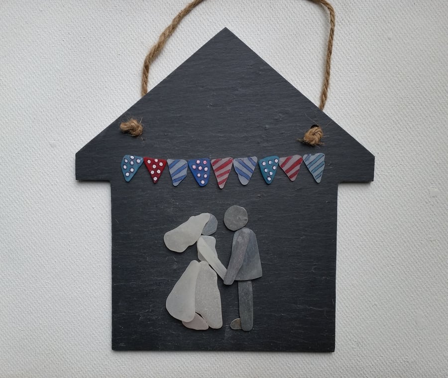 Wedding Day Gift Bride and Groom on Slate House Gifts for the Couple 