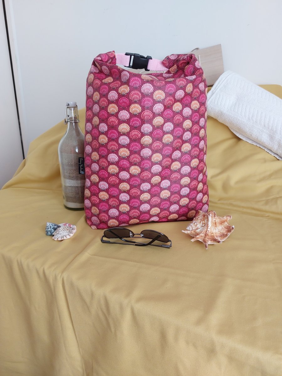 XL pink shell print drybag