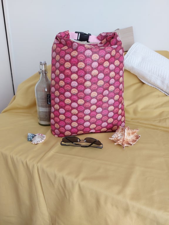 XL pink shell print drybag