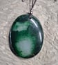 Green Onyx Oval Pendant - Image 1