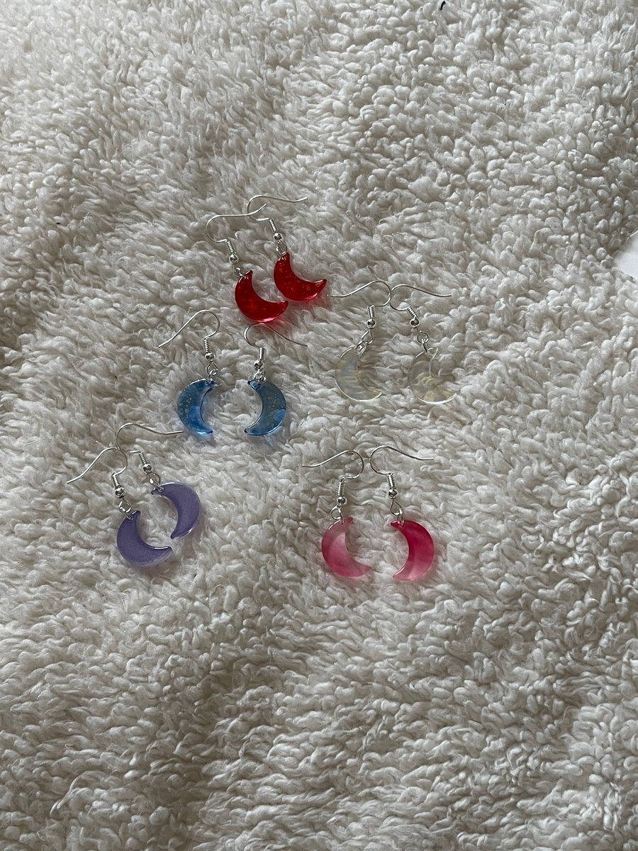 Half moon colourful earrings 