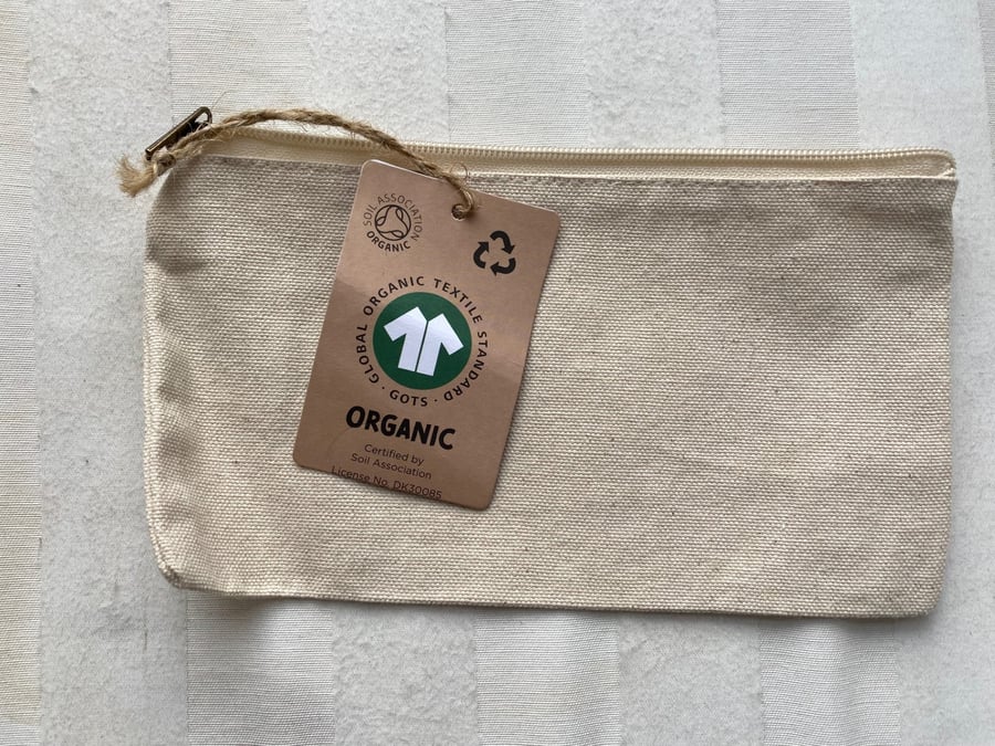 Natural Organic cotton Accessories Bag (sml)