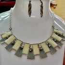 Necklace with matching earrings 