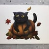 A6 Halloween Animal Post Card (White Background)