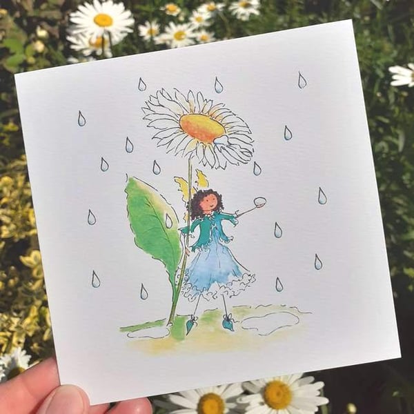 Fairy Greeting Card Blank Card Fairy Daisy Eco Friendly