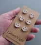 Set of six flat driftwood disk buttons - Image 1