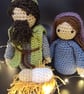 Handmade Crochet Nativity Set: Mary, Joseph, Jesus, Manger - Image 9