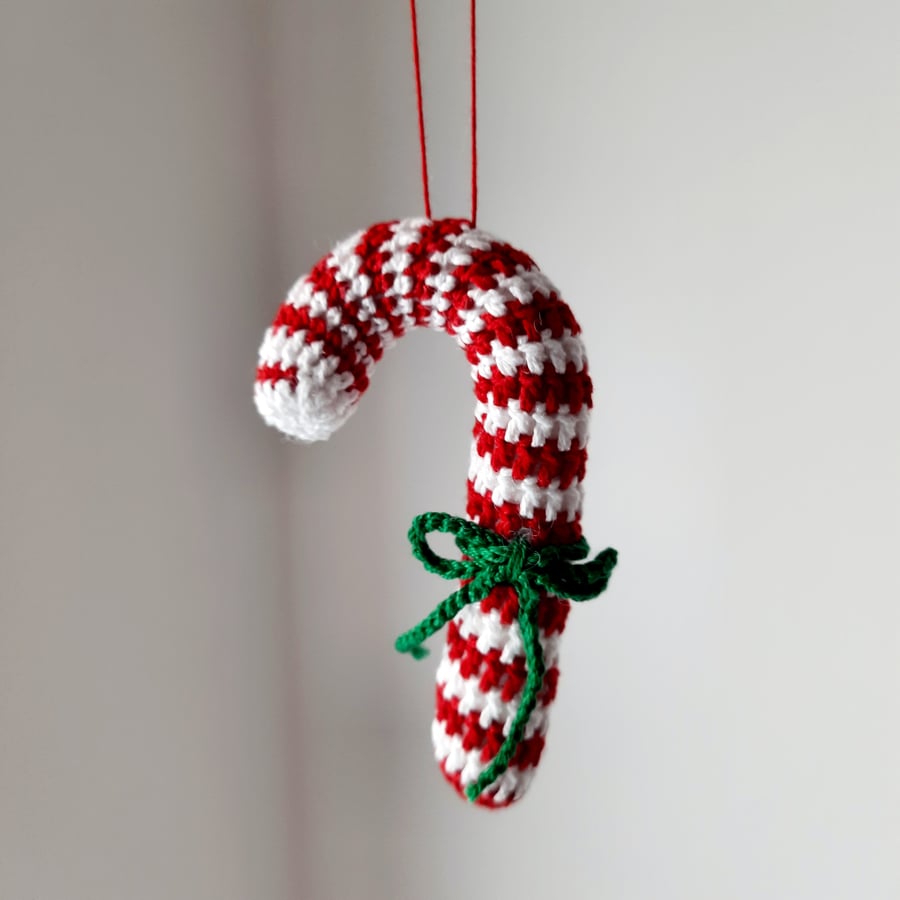  Crocheted Christmas Candy Cane