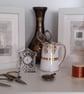 Beige Fleck Silver Grey & Natural Handstitched Geometric Small Art Pictures - Image 5