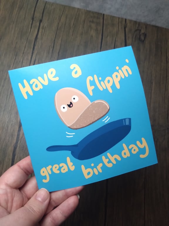 Pancake flipping great birthday card