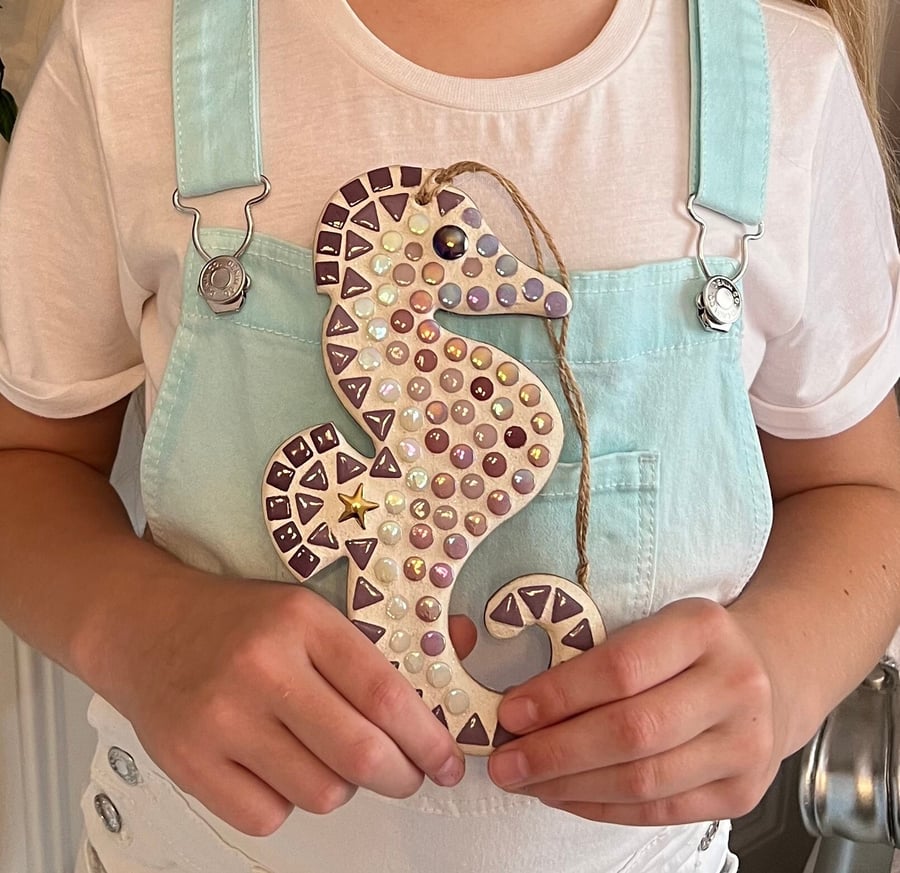 Child Seahorse Mosaic Craft Kit