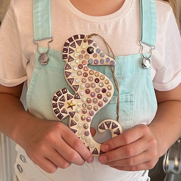 Child Seahorse Mosaic Craft Kit