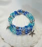 Ocean Colours Cracked Glass Bracelet
