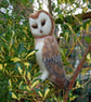 Needle felt owl, collectable animal sculpture ornament or decoration - Barn Owl - Image 7