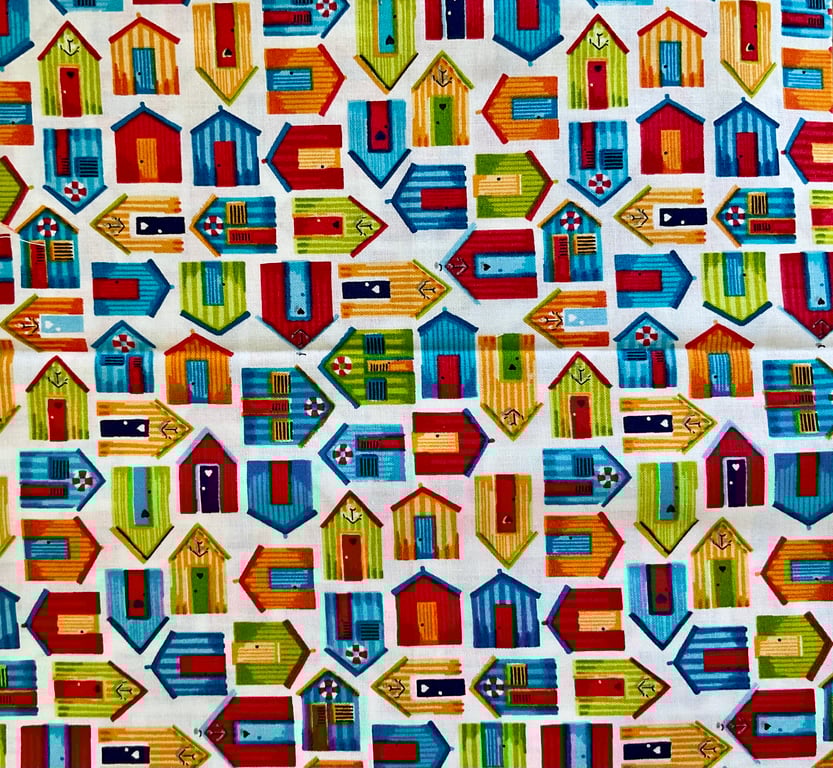 Beach Huts Fat Quarter