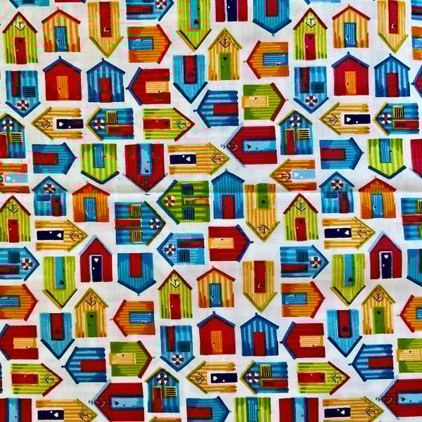 Beach Huts Fat Quarter