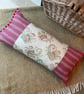 Long linen feature cushion with pompom trim - Image 4