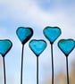 5 hearts stained glass suncatcher ornament - Image 2