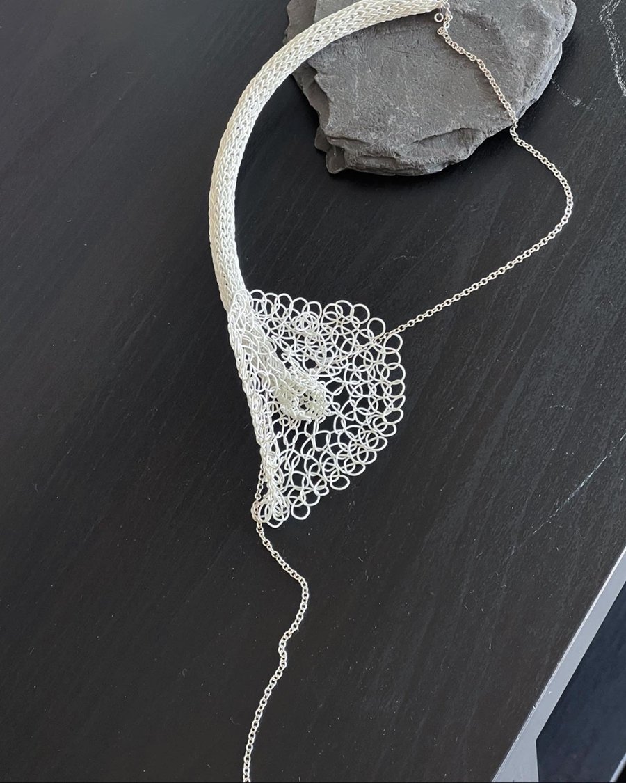 Wire Crochet personalised stylish Chocker unique necklace Anthurium flower shape