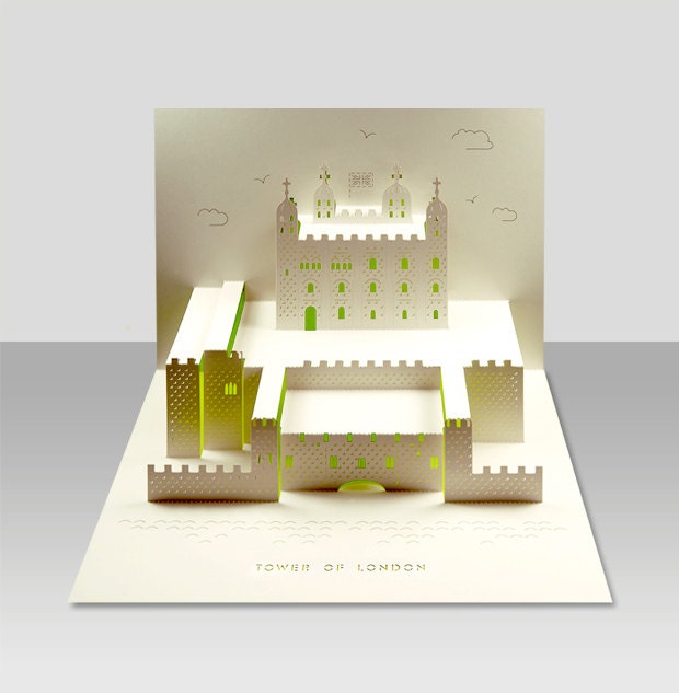 Tower of London pop-up 3D card