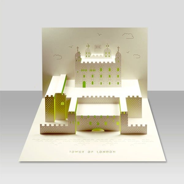 Tower of London pop-up 3D card