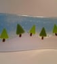 Fused Glass Winter Scene  Wave - Image 1