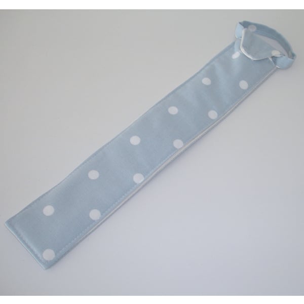 Treble Recorder Case Blue and White Polka Dots