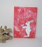 Valentine Heart Bunny Rabbit Painting - Image 1
