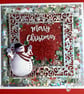 Fancy Frame Snowman Shaker Christmas Card - Image 1