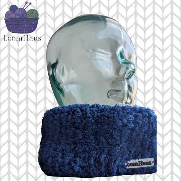 Fuzzy Peacock Snuggly Snood - with customisable name tag!