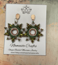 Pretty delicate beaded hoop dangle earrings, ladies artisan statement earrings  - Image 6
