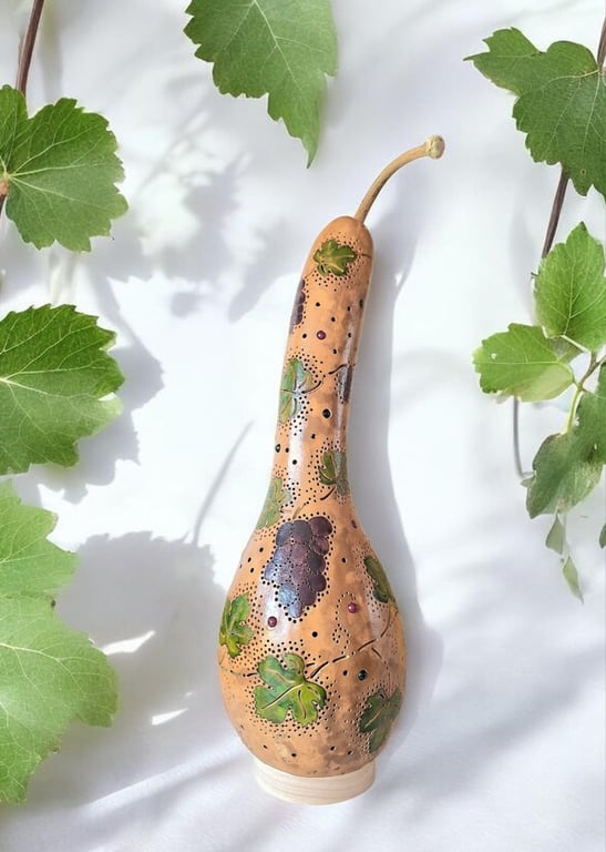 'In the Vineyard' Gourd Lamp