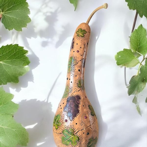 'In the Vineyard' Gourd Lamp