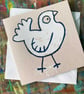 white dove screen printed card by Jo Brown Happy Tomato