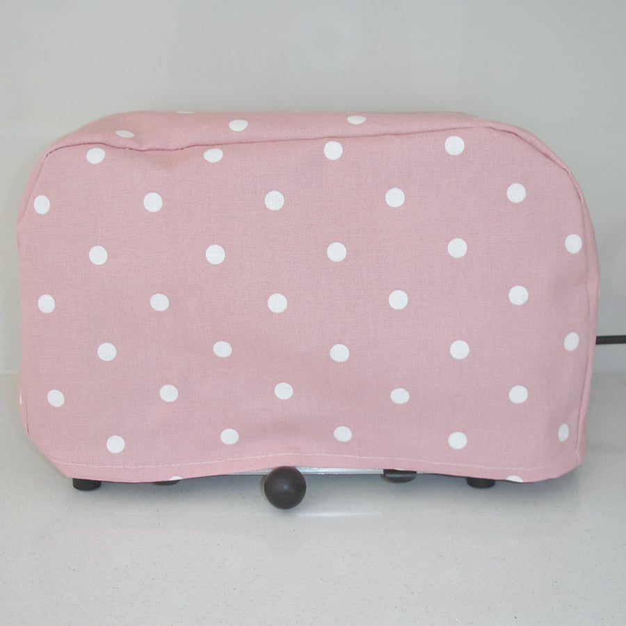 Toaster Cover Polka Dots Dualit 2 Slice Toaster Dust Cover NOT PADDED Pink