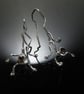 Silver and garnet twiglet earrings - Image 2