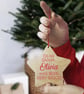 Personalised Bauble Star Dear Santa Christmas Wooden Tree Decoration - Image 2