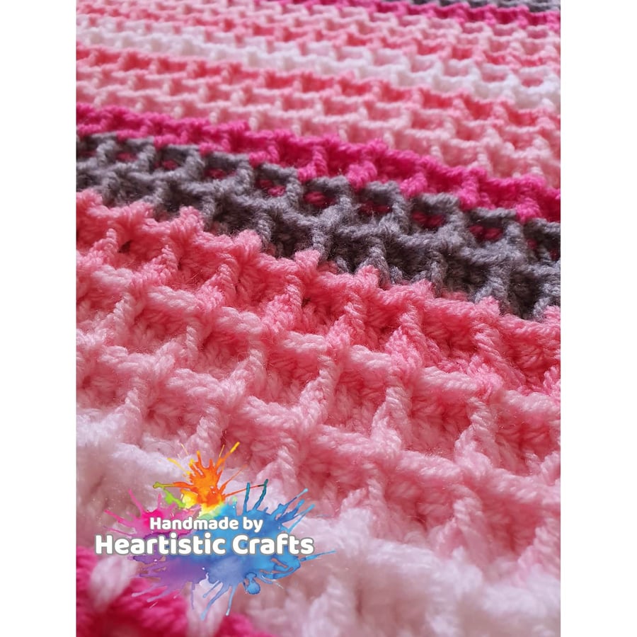 Handmade crochet soft and snuggly baby blanket