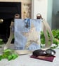Denim Bag Mini Cross Body Jeans Bag with Sparkly Gold Star Motif