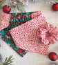 Fabric Hair Scrunchie - Handmade - Christmas Stars - Image 3