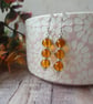 sterling silver amber earrings,  genuine amber drop earrings - Image 3